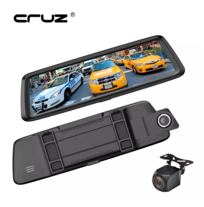 Cruz USA DVR Dash Cam 10inch HD with Night Vision Back Up Camera