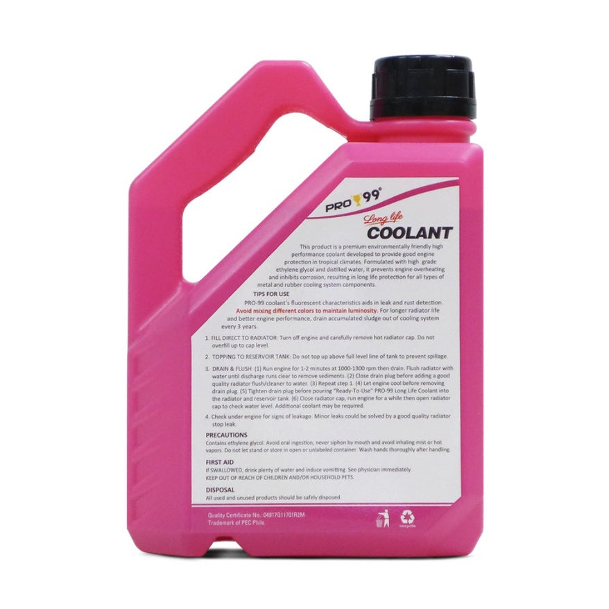 Pro99 Long Life Radiator Coolant 1L (Pink)